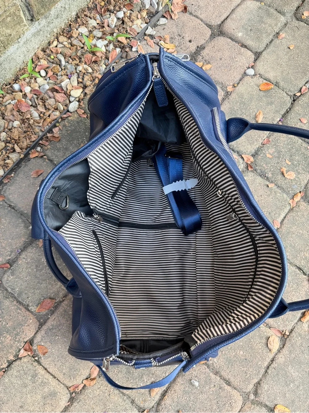 Florida Marine FMI Rolling Travel Duffel Bag Navy Blue 19